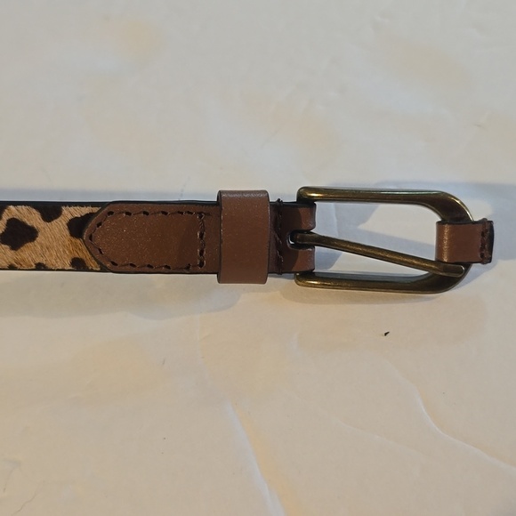 Vintage Garnet Hill LEOPARD Belt Brass buckle Sz.Medium - Picture 4 of 9